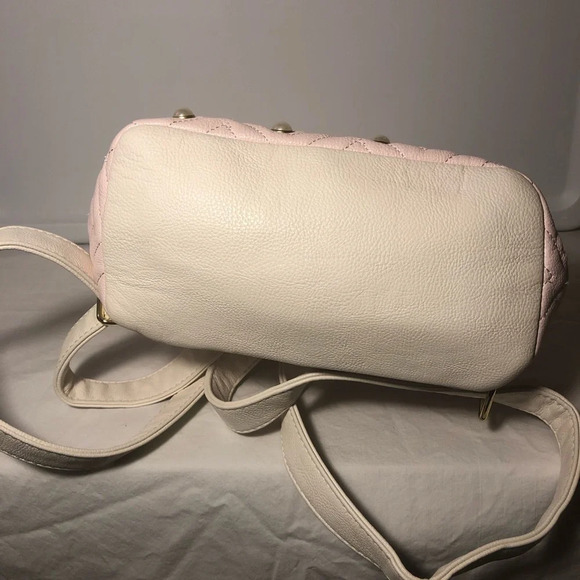 Betsey Johnson Bow Pink White Pearl Backpack - Picture 11 of 15